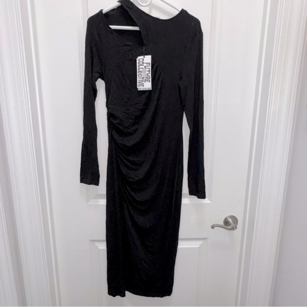 NWT Target Future Collective Black Midi Dress
